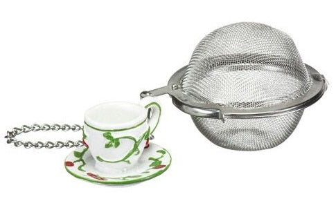 G & H Tea Services Tea Infuser Ball with Tea Cup Ornament