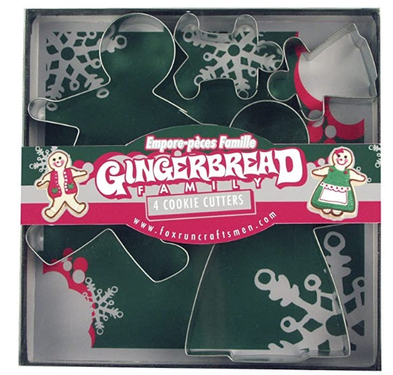 Fox Run Gingerbread Family Cookie Cutter Set