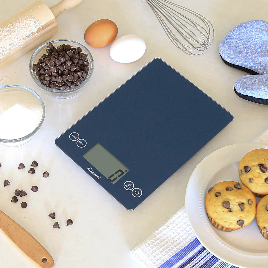 Escali Arti Digital Glass Kitchen Scale Blue Mirage