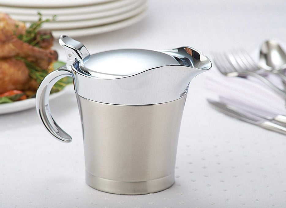 Fox Run Double Walled Stainless Steel Gravy Boat / Warmer