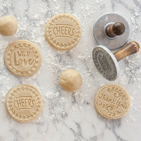 Nordic Ware Set of 3 Greetings Heirloom Christmas Cookie Stamps