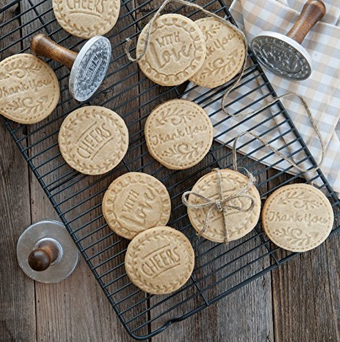 Nordic Ware Set of 3 Greetings Heirloom Christmas Cookie Stamps