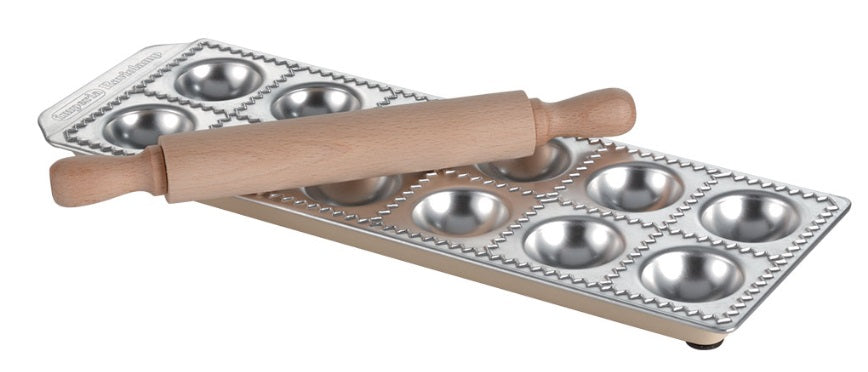 Imperia Raviolamp Round Ravioli Maker Set with Rolling Pin