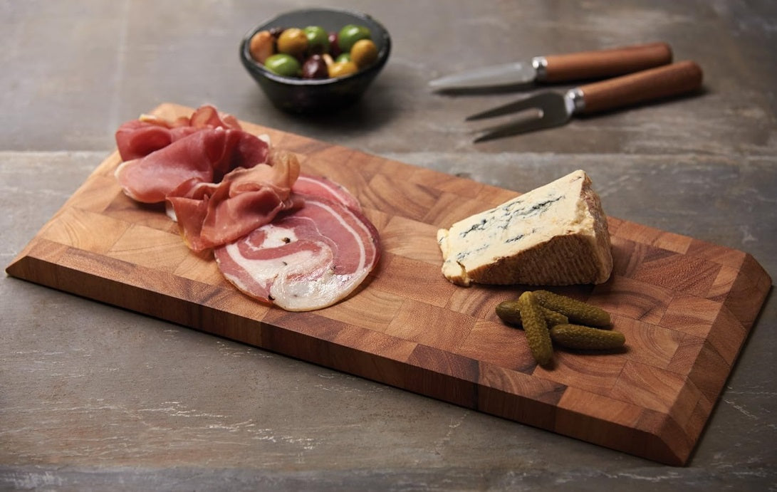 Ironwood Bowery End Grain Acacia Wood Cheese Board