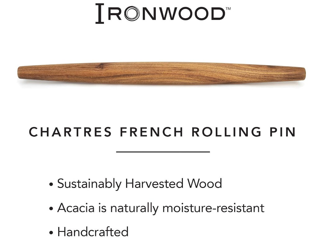 Ironwood Acacia Wood French Rolling Pin