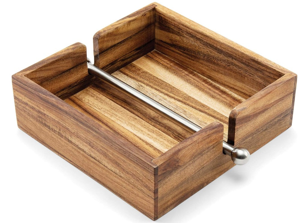 Ironwoon Acacia Wood Napkin Holder