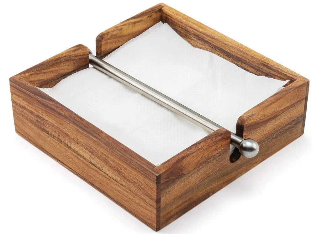 Ironwoon Acacia Wood Napkin Holder