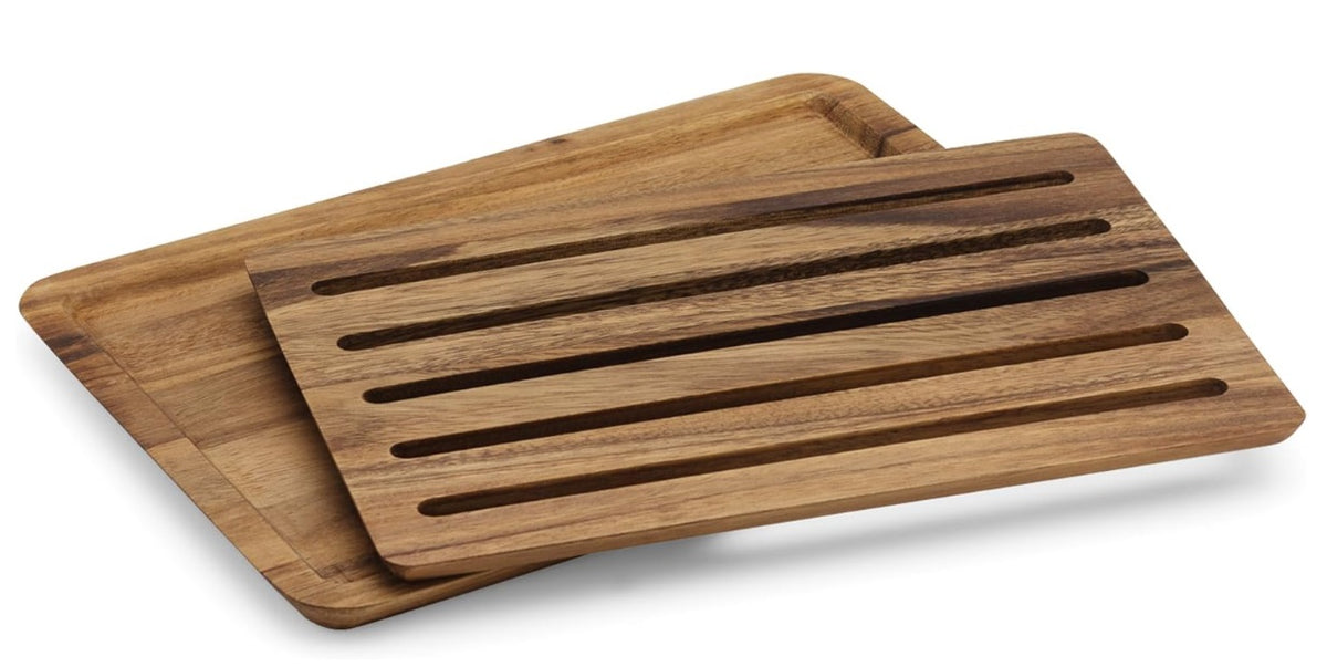 Ironwood Nesting Acacia Wood Bread Cutting Board