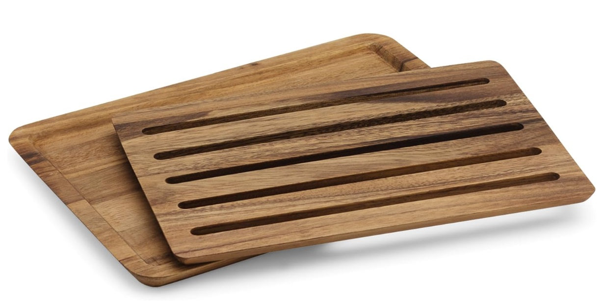 Ironwood Nesting Acacia Wood Bread Cutting Board