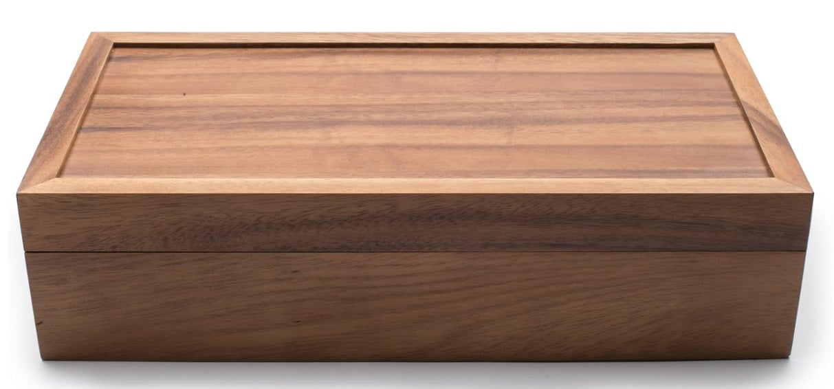 Ironwood Acacia Wood Rectangular Tea Storage Box