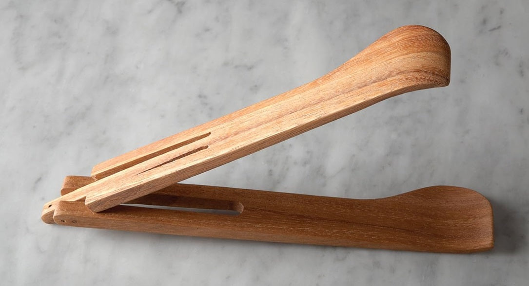 Ironwood Acacia Wood Spring Salad Serving Tongs