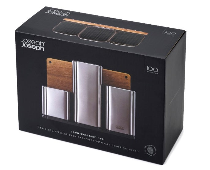 Joseph Joseph CounterStore 100 Utensil Holder Set with Cutting Board