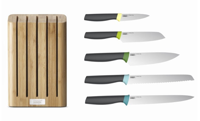 Joseph Joseph Elevate Slimline Bamboo Knife Block Set