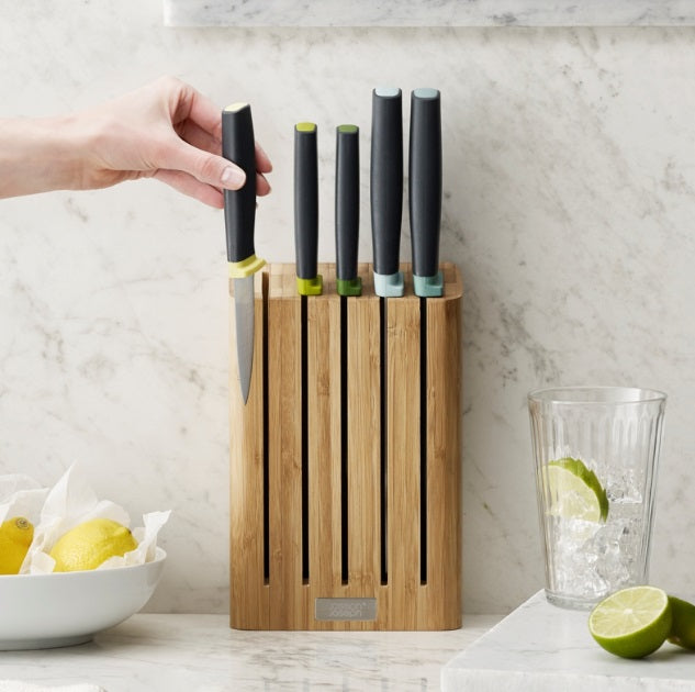 Joseph Joseph Elevate Slimline Bamboo Knife Block Set