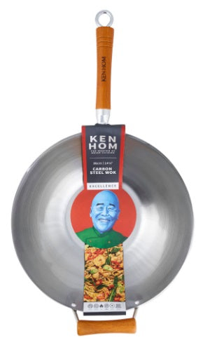 Ken Hom Carbon Steel Uncoated Wok 12.2-Inch