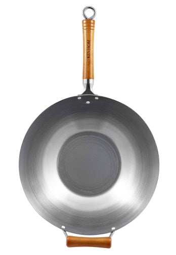 Ken Hom Carbon Steel Uncoated Wok 12.2-Inch