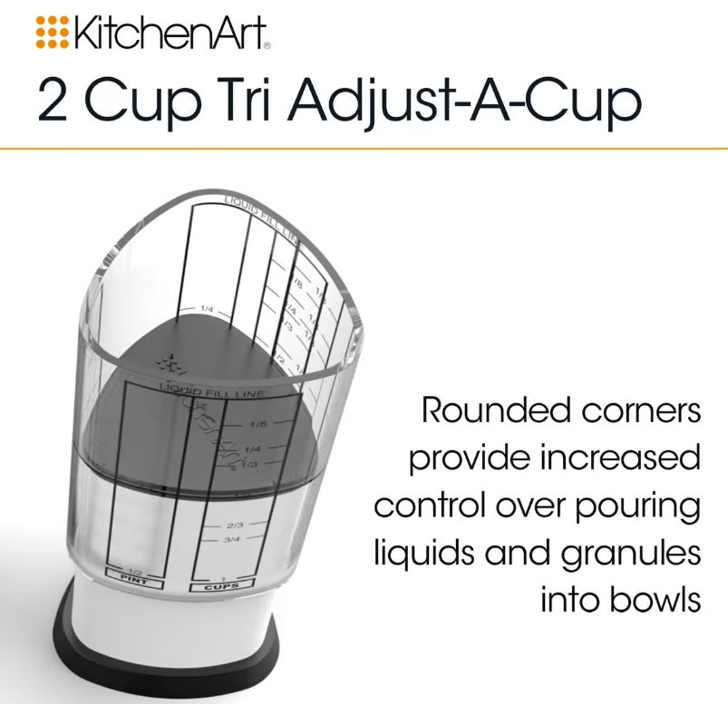 KitchenArt 2-Cup Adjust A Measuring Cup