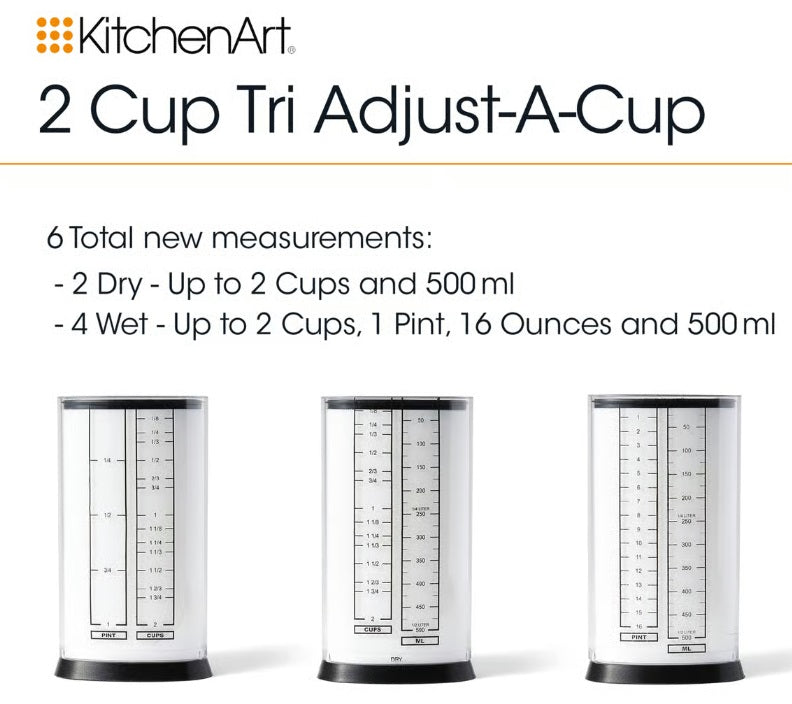 KitchenArt 2-Cup Adjust A Measuring Cup