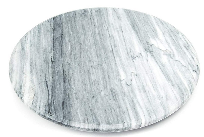 Fox Run White Marble Lazy Susan