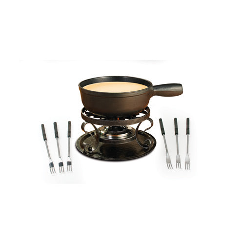 Swissmar Lugano Black Cheese Fondue Set