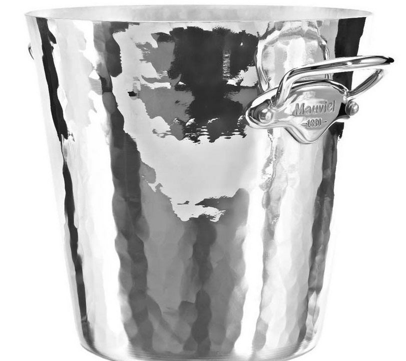 Mauviel M&#39;30 Hammered Aluminum Polished Champagne Bucket