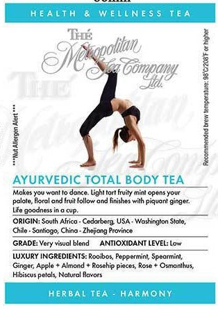 Metropolitan Tea Company Ayurvedic Total Body Wellness Tea 1.1lb