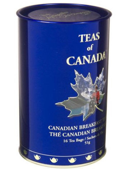 Metropolitan Tea Company Canadian Breakfast Tea Tin Can of 16 Tea Bags