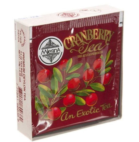 Metropolitan Tea Company Cranberry Tea Sample Pack of 5 Tea Bags