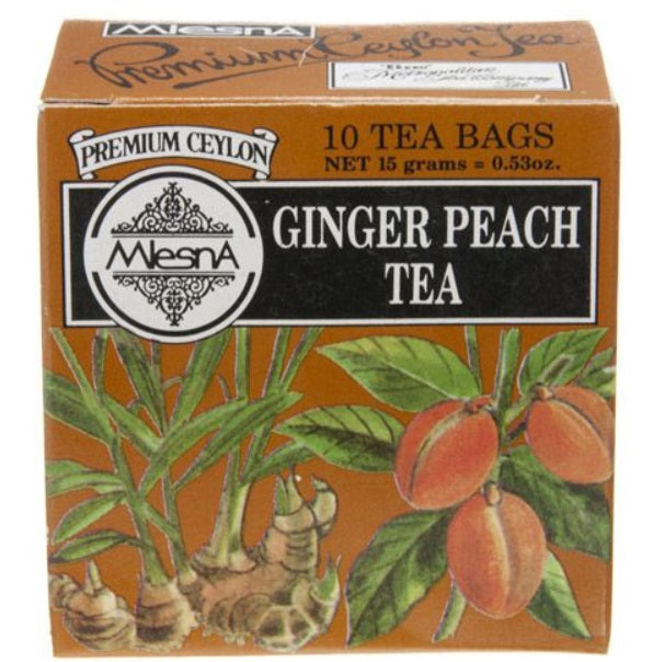 Metropolitan Tea Company Ginger Peach Tea Mini Pack of 10 Tea Bags