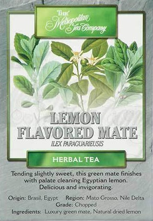 Metropolitan Tea Company Lemon Flavored Mate Tea 1.1lbs