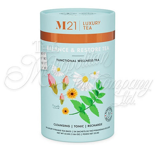 Metropolitan Tea M21 Balance &amp; Restore Tea Can Of 24 Bags