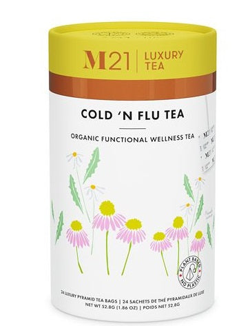 Metropolitan Tea M21 Organic Cold &amp; Flu Tea Can Of 24 Bags