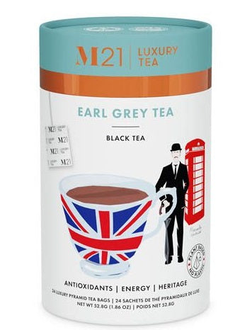 Metropolitan Tea M21 Earl Grey Tea Can Of 24 Bags