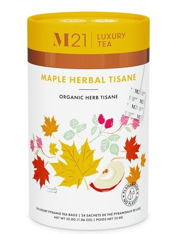 Metropolitan Tea M21 Maple Herbal Tisane Tea Can Of 24 Bags