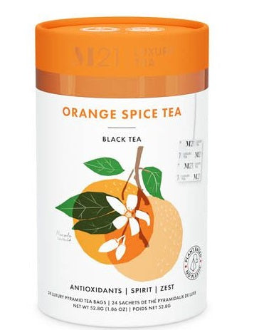 Metropolitan Tea M21 Orange Spice Tea Can Of 24 Bags