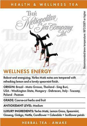 Metropolitan Tea Company Wellness Energy Yerba Mate Tea 1.1lbs