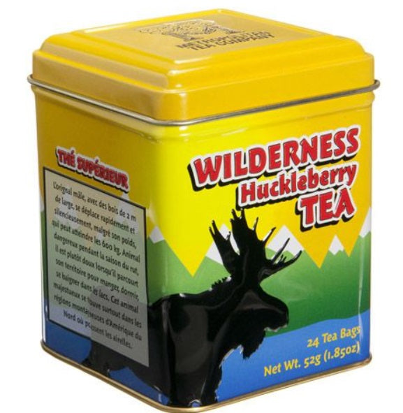 Metropolitan Tea Company Wilderness Moose Huckleberry Tea Tin Box of 24 Tea Bags