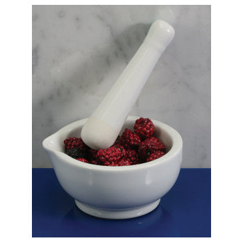 BIA Cordon Bleu White Stoneware Mortar &amp; Pestle