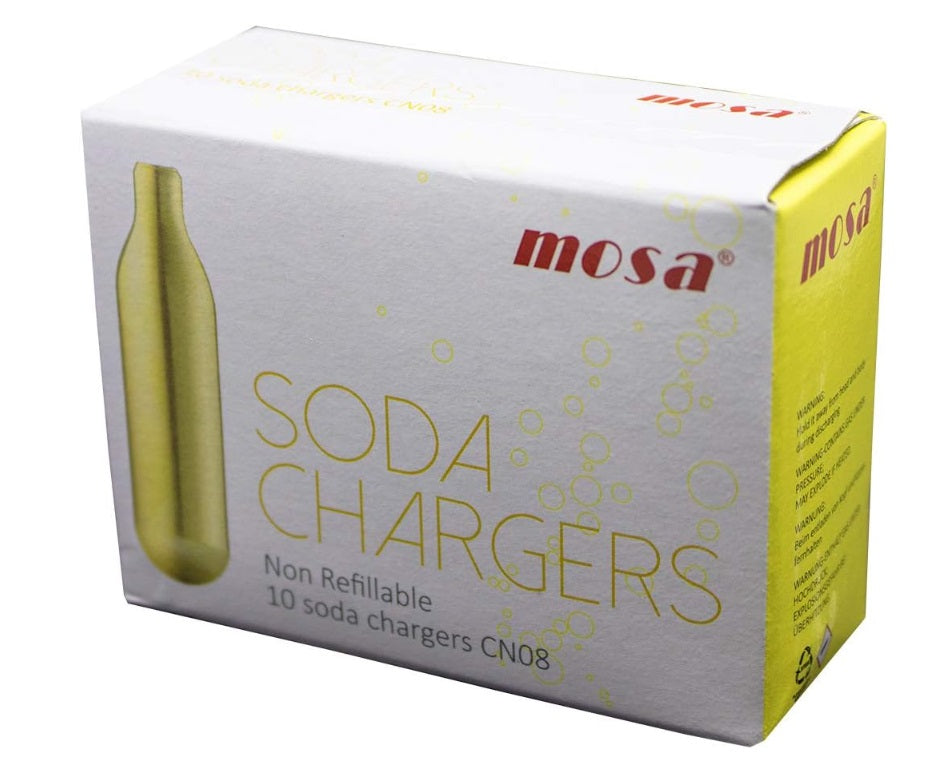 Mosa Soda Maker CO2 Syphon Chargers Set of 10