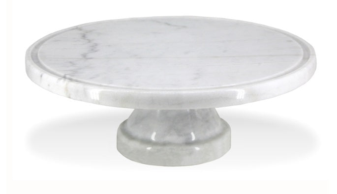 Natural Living White Marble Cake Stand