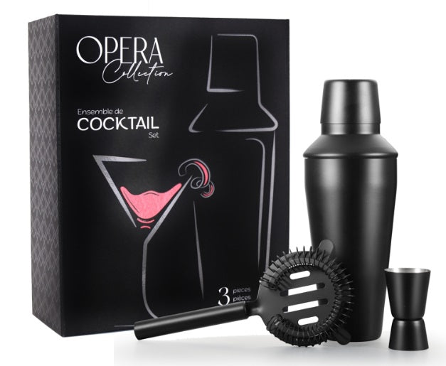 Natural Living Opera 3-Piece Cocktail Set with Gift Box