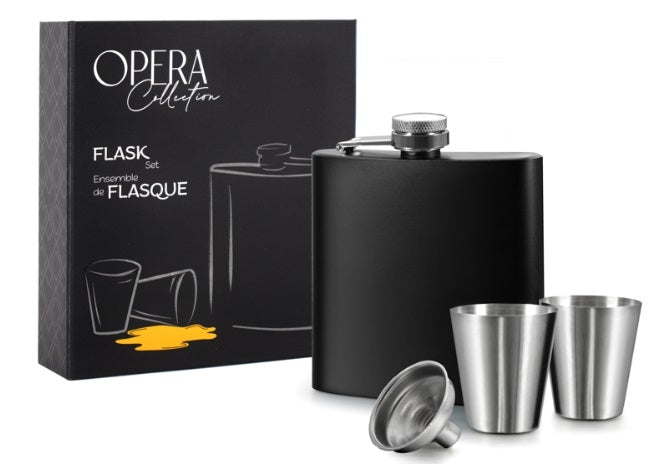 Natural Living Opera 4 Piece Flask Set in Gift Box