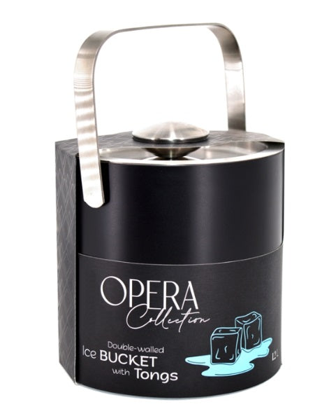 Natural Living Opera Ice Bucket with Tongs