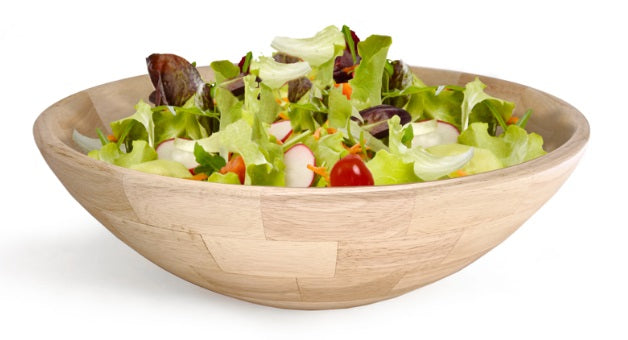 Natural Living Large Hardwood Salad Bowl