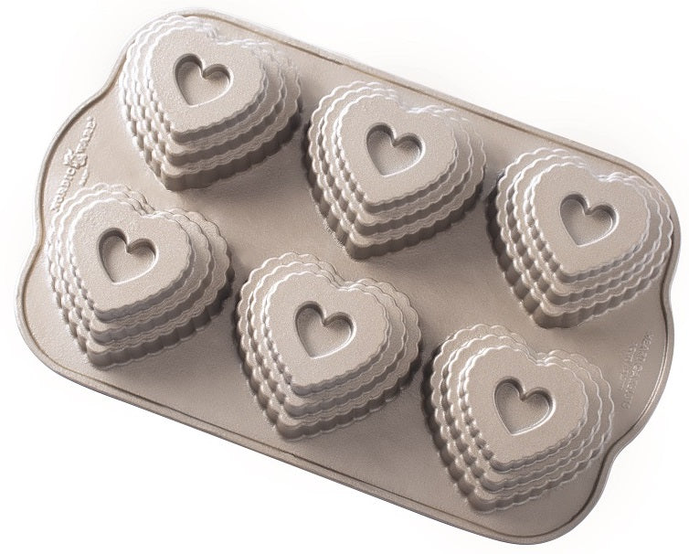 Nordic Ware Tiered Heart Cakelet Pan