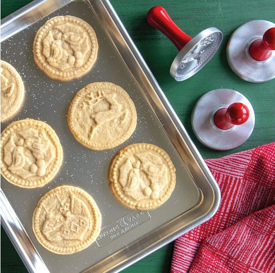 Nordic Ware Set of 3 Yuletide Cookie Stamps