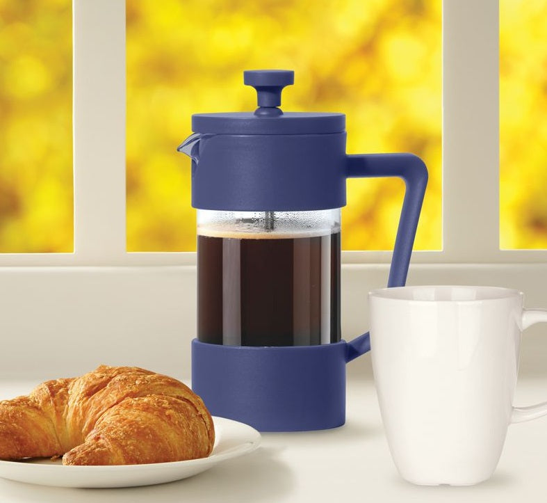 Oggi Brew 3-Cup French Press Blue