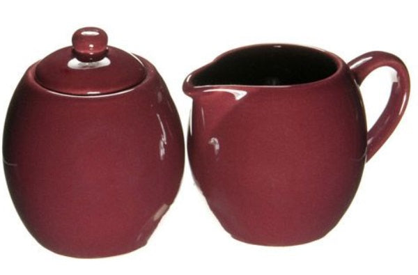 Old Amsterdam Burgundy Milk &amp; Sugar Set