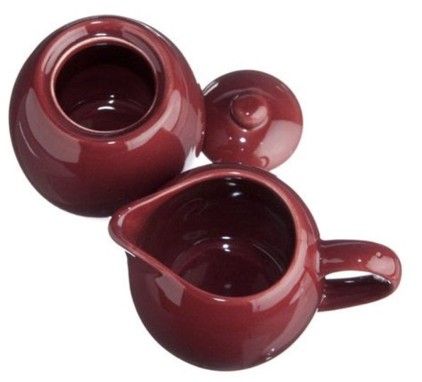 Old Amsterdam Burgundy Milk & Sugar Set