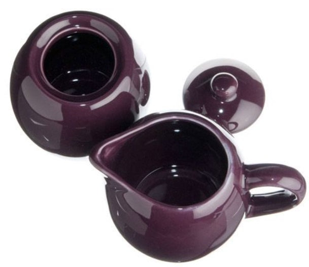 Old Amsterdam Plum Purple Milk & Sugar Set